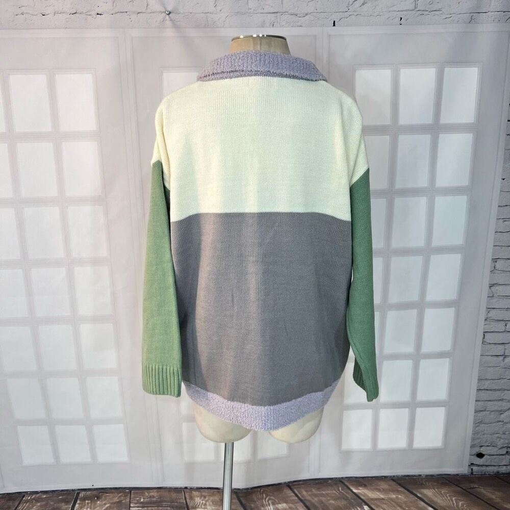 Pink Lilly Multicolor Collared Button Down Colorb… - image 5